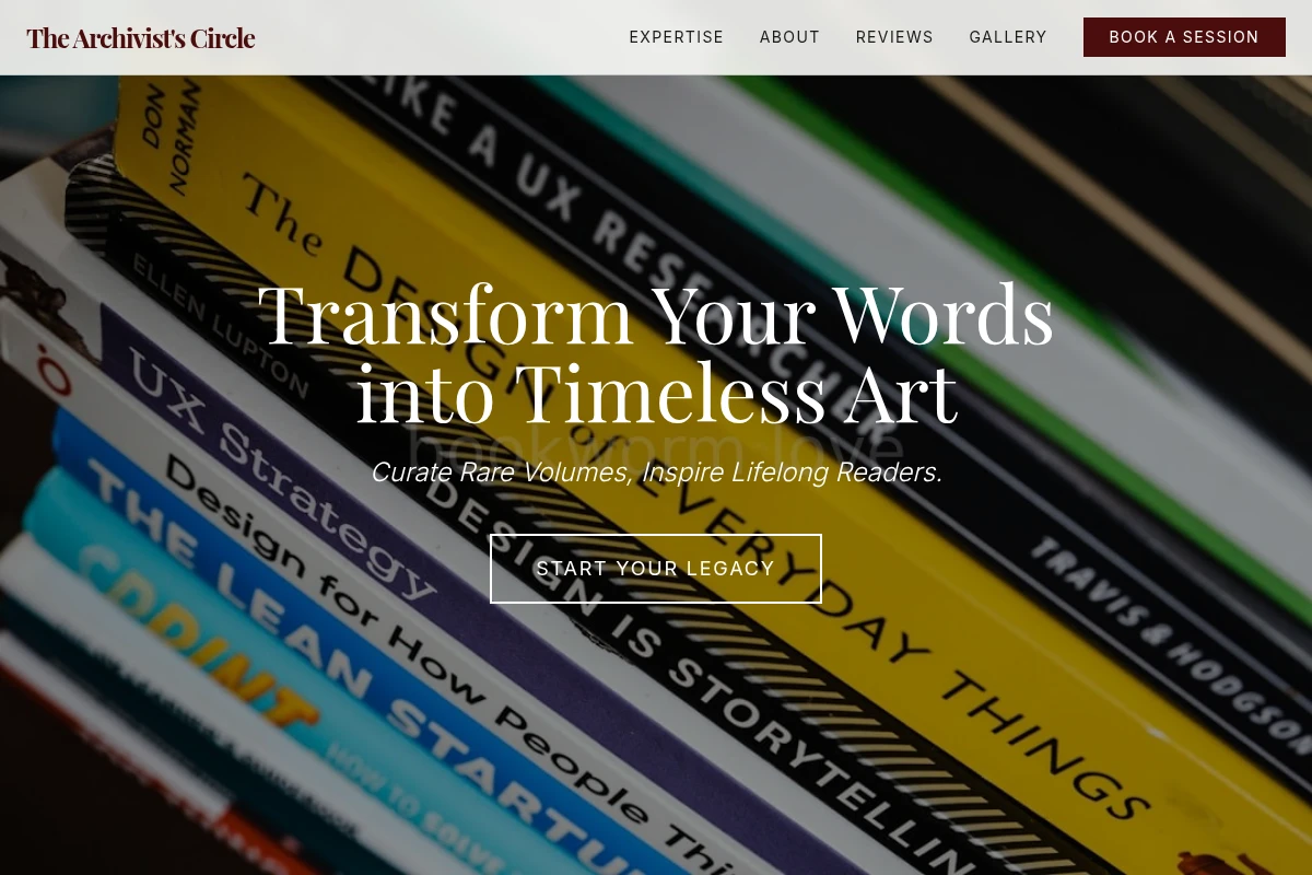 Calligraphy Book Design